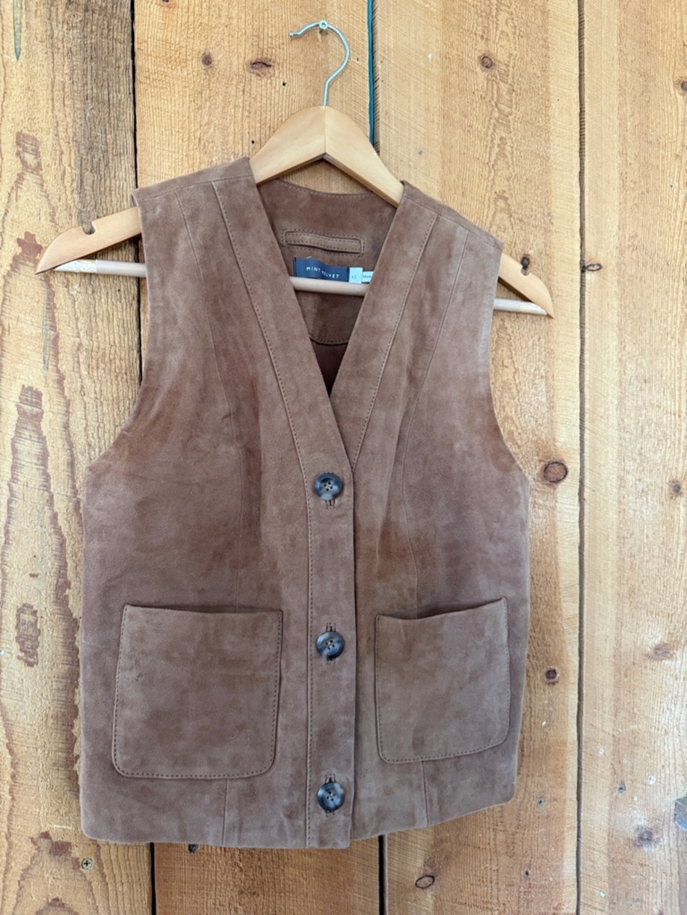 100% Genuine Suede Brown Vest